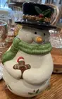 Lenox Musical Cookie Jar Snowmen With Ginger Bread Porcelain 11 in