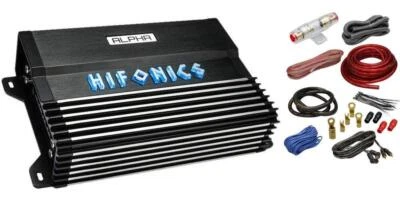 Hifonics A1200.4D 1200 Watt 4-Channel Class-D Compact Car Audio Amplifier & 4G A