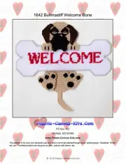 Bullmastiff Welcome Bone Sign- Plastic Canvas Pattern or Kit