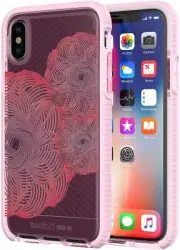 Tech21 Evo Check Evoke Edition Pure Clear Case Cover for iPhone Xs X 10 Pink NEW
