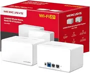 Mercusys AX6000 Whole Home Mesh Wi-Fi 6 System, Coverage up to 6,000 ft² (550 m²), Connect Over 150 Devices, 1024-QAM, 2.5 Gbps Multi-Gig Ports, Dual Band Wi-Fi, Easy App Control, Halo H90X (2-Pack)