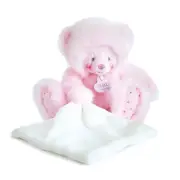DOUDOU ET COMPAGNIE,Too cute - Pink teddy bear with comforter, , DC3551