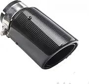 Exhaust Tail Pipe For Mazda Etc Single Curly Edge Tailpipe Car Accessories Carbon Fiber Exhaust Pipe Exhaust Tip(Outlet 89mm)