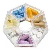 7-Sided Portable Pill Box Medicine Planner Small case (Seven Day Weekly Trave...