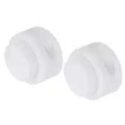 Plastic Spring Cord Locks (0.24" x 0.2")12pcs,Round Toggle Stoppers White