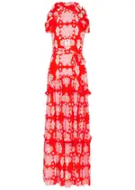 Borgo DE Nor Tatiana Floral-print Maxi Dress - Red - 14 (UK14 / L) 14 (UK14 / L)