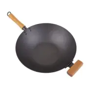 Excalibur Wok Non-Stick Stir Fry Pan 14" With Wood Handles Kitchen - 36cm