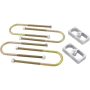 Universal Leaf Spring Lowering Block Kit, 1 Inch Drop, Fits GM, Ford, Chrysler