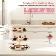 3 Tier Dessert Stand Stainless Steel Cupcake Display Tower Decorative Gold guvDj