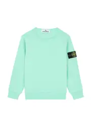 Stone Island Kids Logo Cotton Sweatshirt (2-4 Years) - Green Light - 04YR (4 Years) 04YR (4 years)