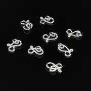 20 Pieces of 925 Sterling Silver Hook Eye Connector Clasps for Bracelet Necklace