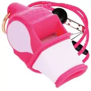 PINK/WHITE Fox 40 SONIK BLAST CMG Whistle Official Coach Safety - FREE LANYARD