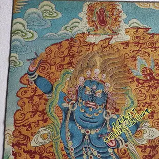 西藏密宗唐卡刺繡普巴金剛掛畫 密宗織錦布畫 佛教結緣用品條幅畫