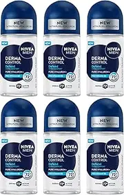 NIVEA MEN Derma Control Defend Roll-On 50ml (Pack of 6)