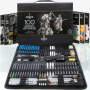 "Premium Drawing & Sketching Set with Pencils, Pastels, Charcoal, and Tools"