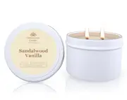 Sandalwood Vanilla Soy Candle Tin 165g
