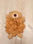 Kids Bath Loofah exfoliating Sponge Bear with terry cloth fluffy bag