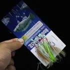 2Bag Soft Silicone Head Tied Up Glow Fish Lure Soft Bait Hook Durable