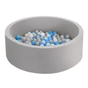Kids Ball Pit 90x30cm Ocean Foam Play Pool Barrier Toys Children Grey Fun 33-GR