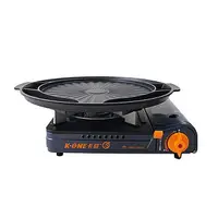 在飛比找momo購物網優惠-【卡旺】雙安全卡式爐+韓式烤盤(A005D+1600P)