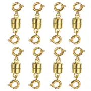 8pcs Double Necklace Clasps and Closures Converters, Gold