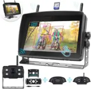 Wireless Furrion RV Backup Camera Kit Dual DVR Loop Recording 7" Touchscreen