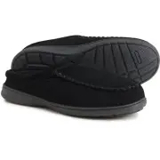 SALE CLARKS MEN’S FAUX FUR-LINED SCUFF SLIPPERS SUEDE BLACK SIZE 10 $58 LIST