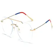 G87 Anti-blue Light Metal Rimless Glasses Eye Protection Computer Lady