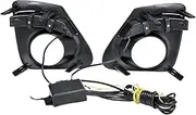 Compatible for Toyota Corolla 2011 2012 2013 LED Bumper Fog Lights Driving Lamps w/Switch and Kits Pair Set Left+Right TY472-L2LED