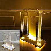 Clear Podium Stand - Portable Presentation Podium, Acrylic Podium Plexiglass Church Pulpit, Led Rolling Podium School Lectern Church Pulpit School Lectern Debate Funeral Home Conference