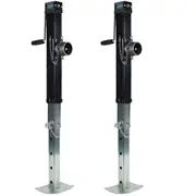 2pcs Heavy Duty Jack Stand 64-136cm Height Adjustable Leg Support 3.6 T Stabilizer with Side Handle for Caravan Canopy Trailer