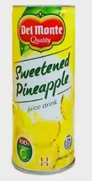 5x Del Monte Pineapple Juice Sweetened 240ml (5×cans)