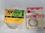 Vintage 4 Metal Silver Macrame Craft Hoop Rings sizes 1 1/4 & 2 1/2 inch