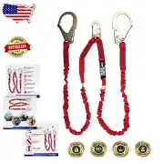 OSHA Compliant 6 FT Fall Protection Lanyard - Heavy-Duty Polyester & Snap Hooks