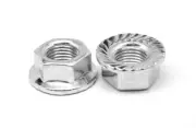 5/8"-18 Fine Hex Flange Nut with Serration Case Hardened Zinc Plated