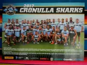 Framed 2017 CRONULLA SHARKS NRL Poster - 62cm x 44.5cm x 3cm