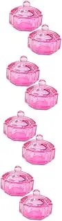 Healvian 4sets Acrylic Nails Manicure Kit Glass Dappen Dish Lid Holder for 2pcs*4