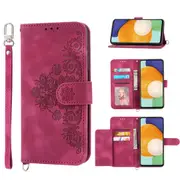 MCC For Samsung Galaxy A53 5G Wallet Case Cover Extra Card Slots w/ Strap A536 [Red]