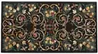 6'x3' antique Black Marble Dining center Table Top Inlay pietra dura stone table