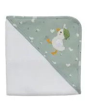 [LIVING TEXTILES] Hooded Towel in Sage