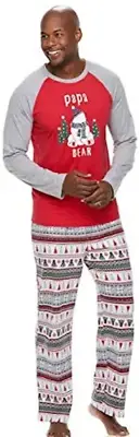 Men's Jammies For Your Families Polar Bear Fairisle Family Pajamas Papa Bear MED