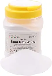 Craftplay Coloured Sand - Sand Art - 1 KG Tub - Free Flowing Sand (White)