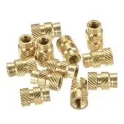 Knurled Insert Nut M3 x 8mm L x 5mm OD Female Brass Embedding Nut 120 Pcs