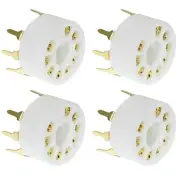 4PCS B9A Ceramic 9 Pin Gold PCB Tube Socket for 12AX7/ECC83/6922/6n11