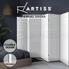 Artiss 6 Panel Room Divider Screen Partition Wood Timber Fold Stand Wide White