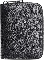 [Generic] Women's Purse, Women's Small Wallet with Many Compartments, Leather Wallet, Women's Small, Flat Purse for ID Card (Black, One Size)