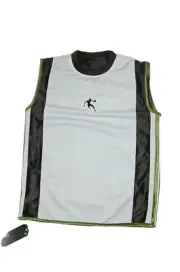 AND1 boys sleeveless t-shirt gray reversible size L polyester