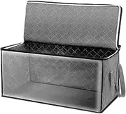 Large Capacity Clothes Storage Bag 58x31x30cm Gray Dustproof Quilt Organizer Closet Organizer