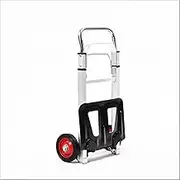 Trailer Hand Truck Aluminum Frame 90KG Load Folding Hand Trolley Truck with Four Wheels Home Hand Truck