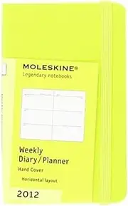 Weekly planner, 2012, horizontal. Extra-small, light green